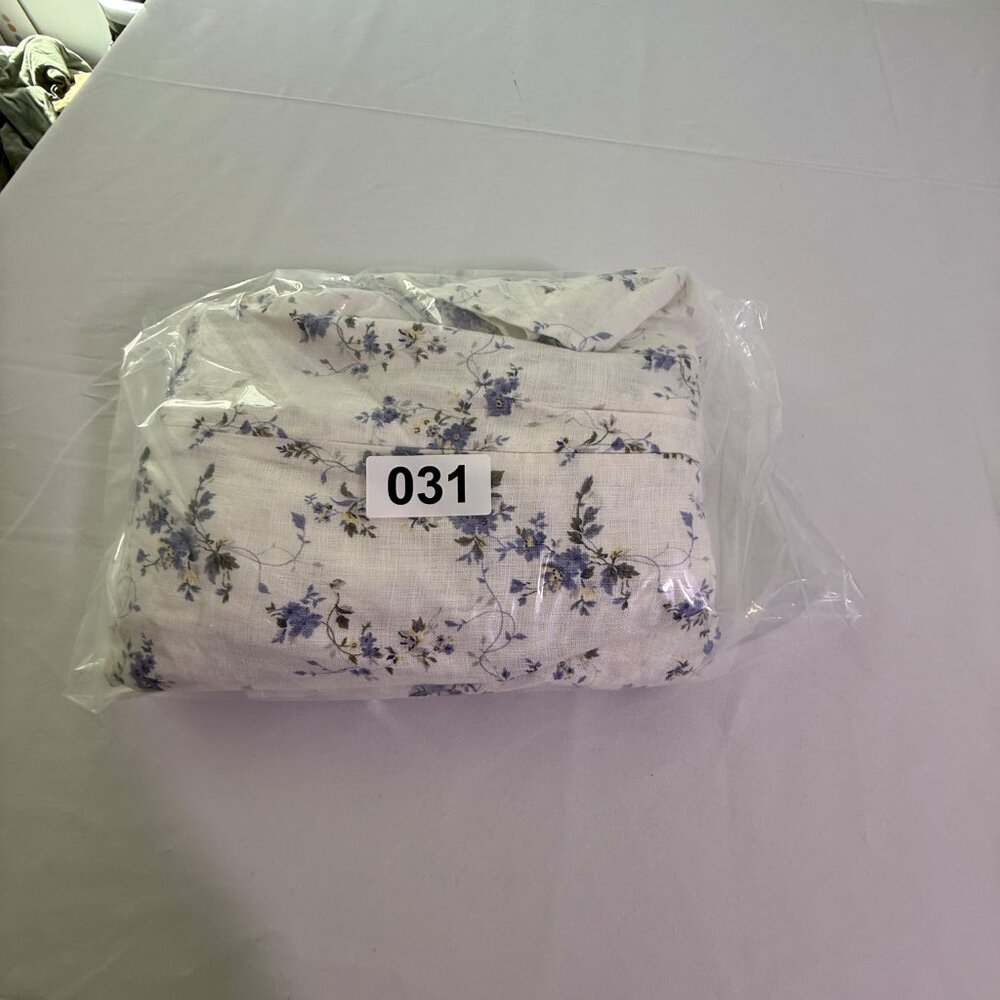 Reformation Floral Midi Dress Blue White Square Neck Wide Strap Medium - Picture 11 of 11